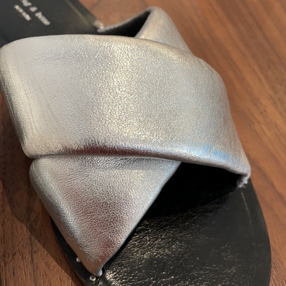 Rag & Bone Slides Silver and Black - Picture 9 of 9